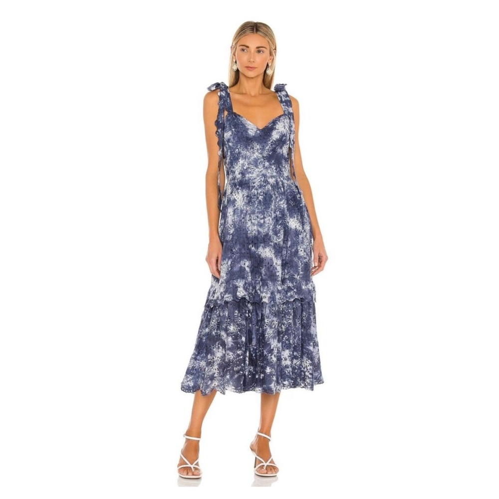LoveShackFancy Antonella Dress in Midnight Hand Dye - Size 6